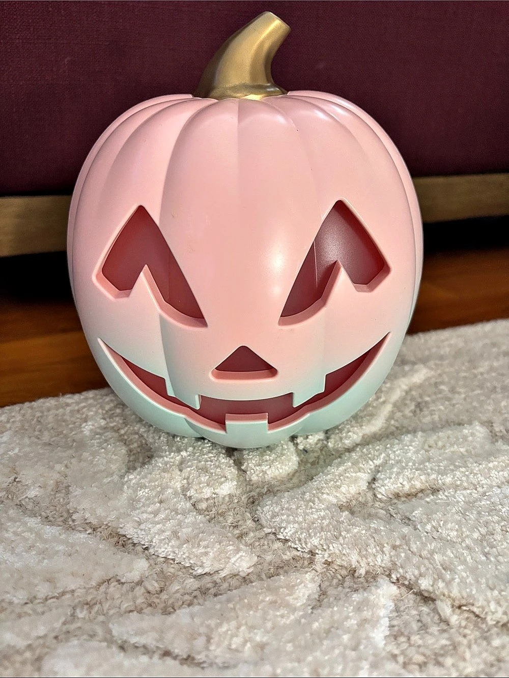 Bullseye's Playground Pink Ombre Light Up Pumpkin Jack O Lantern Decor